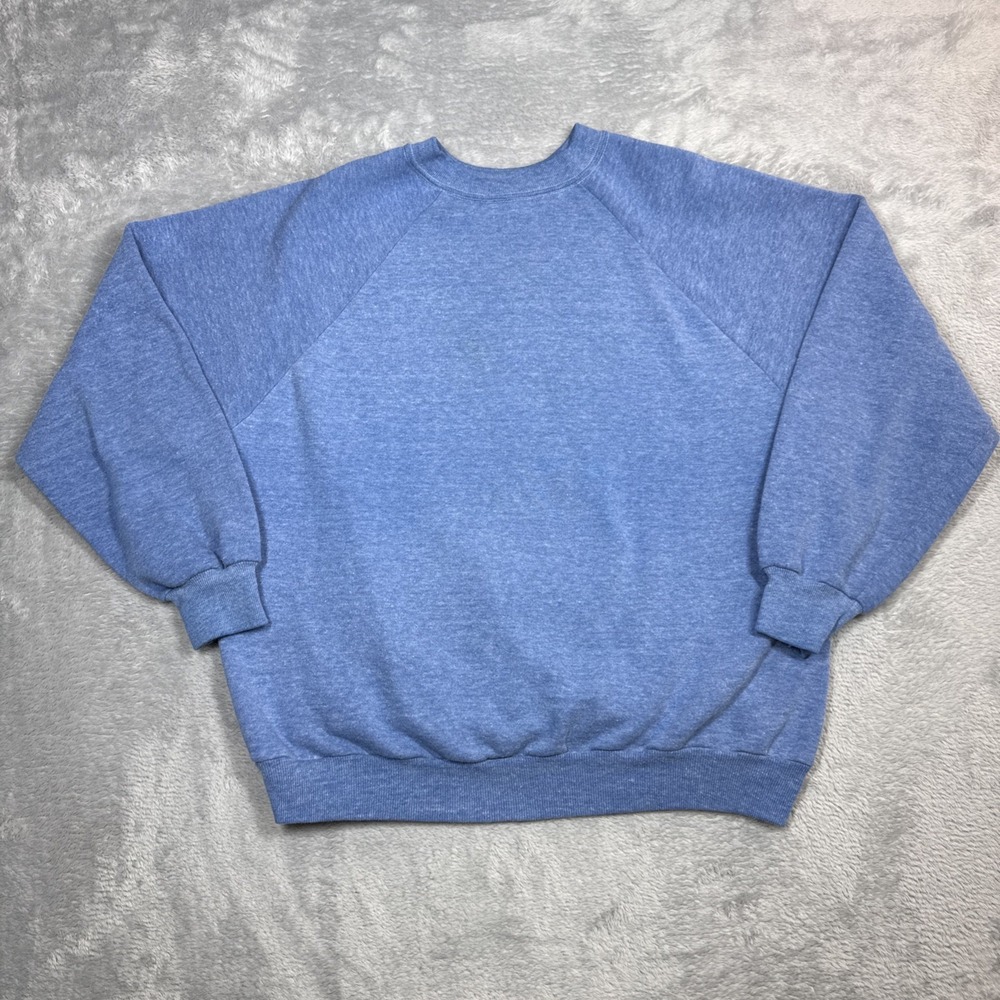 Vintage Sportswear by Russell Sweatshirt Men L Blue Raglan USA 80s